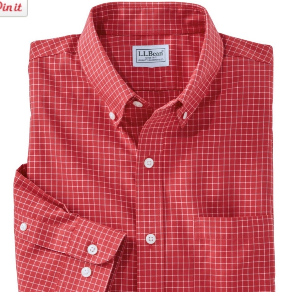 LL Bean Wrinkle Free Check Shirt - Men’s XXL Tall